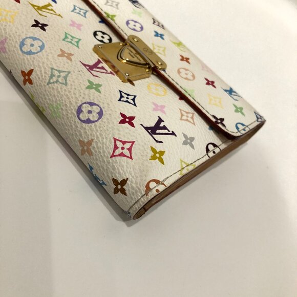 【18MK】Louis Vuitton White Multicolor Koala Wallet sku#85483 (gently used) - Picture 7 of 13